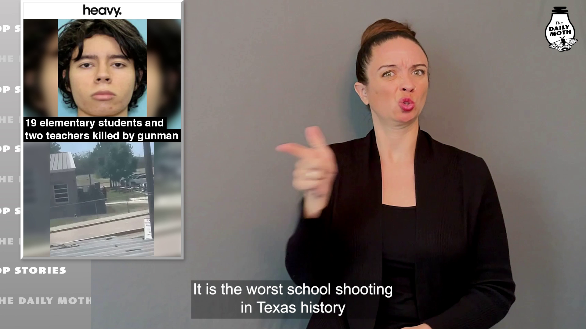 19 elementary students and two teachers killed by gunman