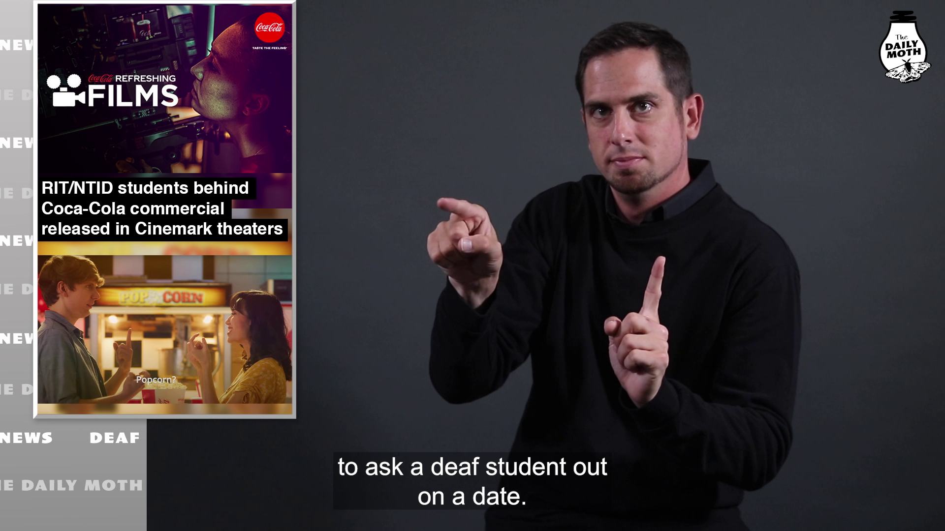 RIT/NTID students behind Coca-Cola commercial released in Cinemark theaters