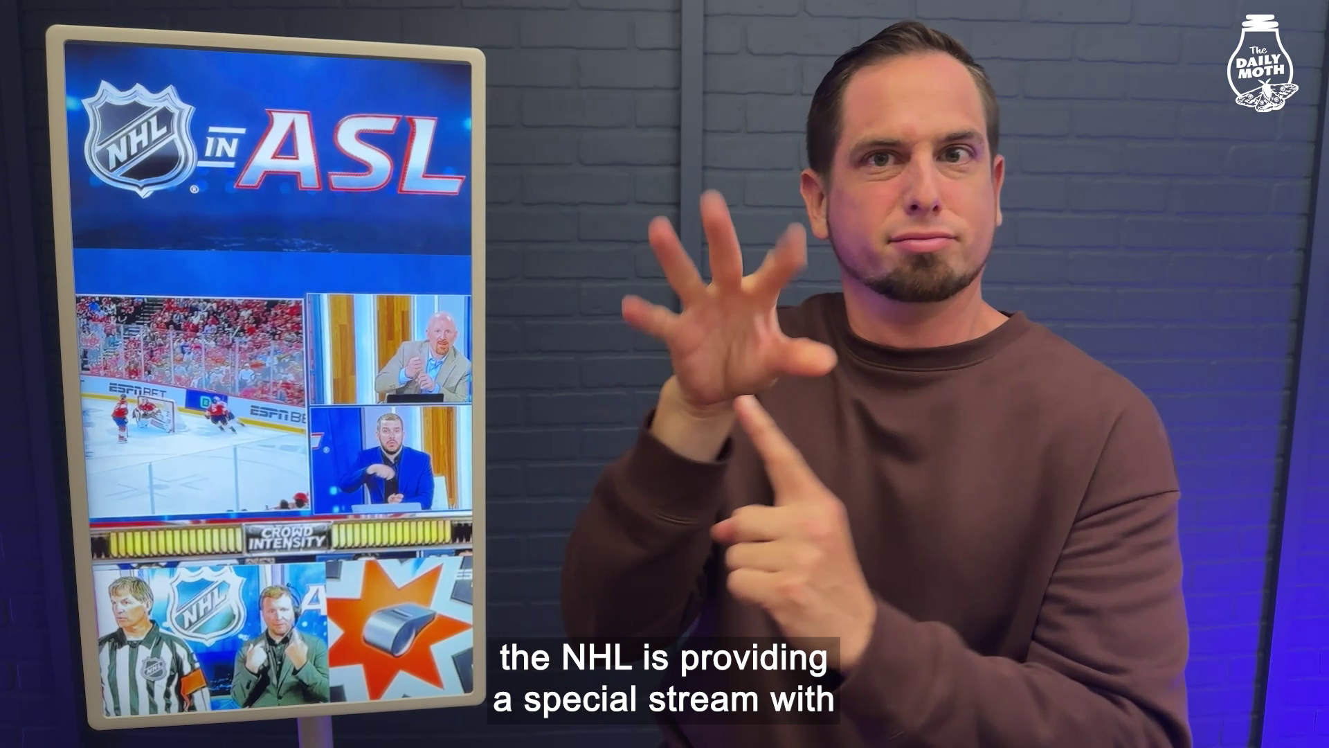 Features of NHL in ASL broadcast