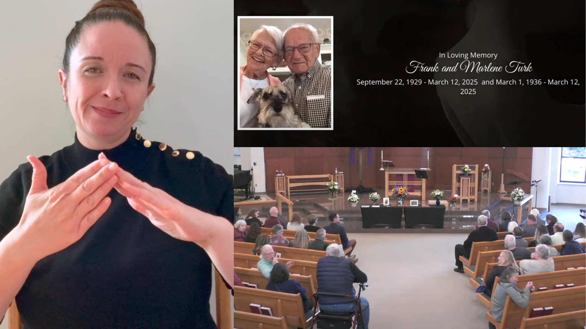 Celebration of Life honoring Frank and Marlene Turk held in Sioux Falls, South Dakota 