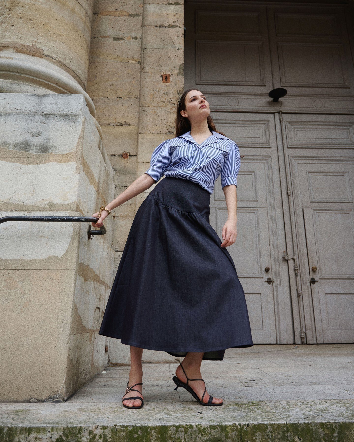 Designed in the heart of Paris and meticulously crafted in Italy, the Gilda Skirt is a testament to timeless style and superior craftsmanship. Utilizing exclusive fabric sourced from archives, it reflects Julie de Libran Paris' commitment to sustaina