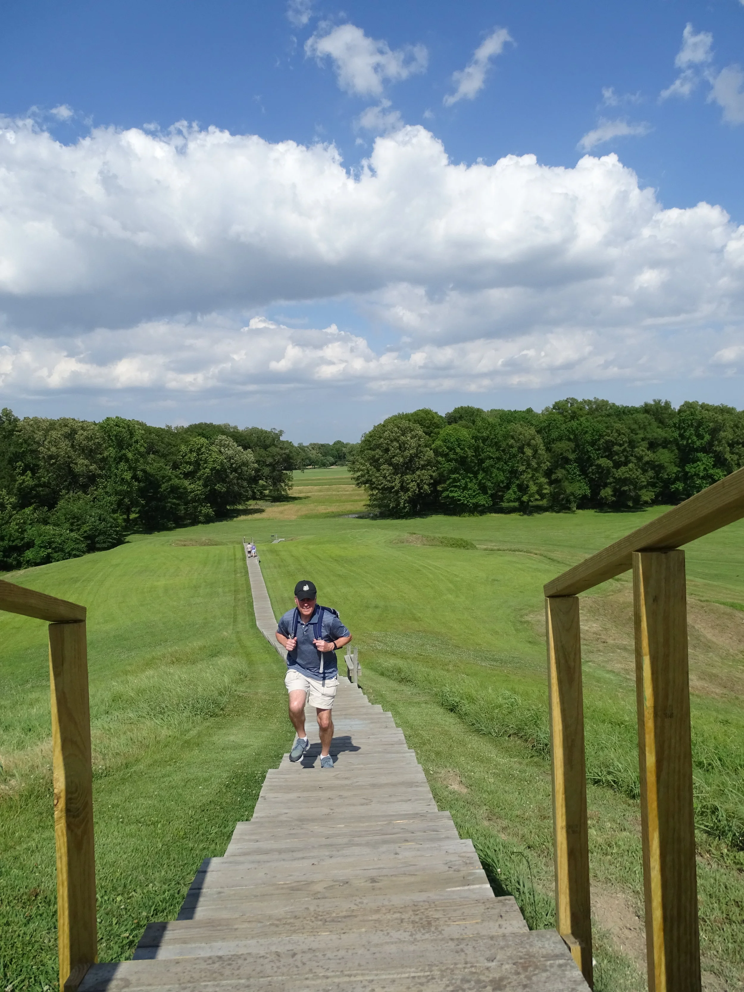 The view from the top of mound offers a sense of how large the complex of mounds and earthworks is.