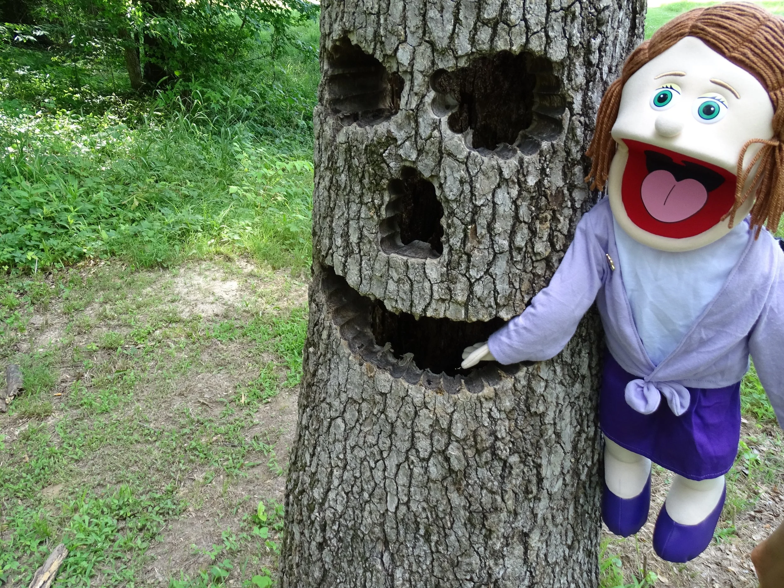 Arla worries that sticking her hand inside the tree monster’s mouth could be a bad idea.