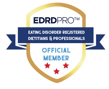 Official Member Badge from the Eating Disorder Registered Dietitians and Professionals (EDRDPRO) association.