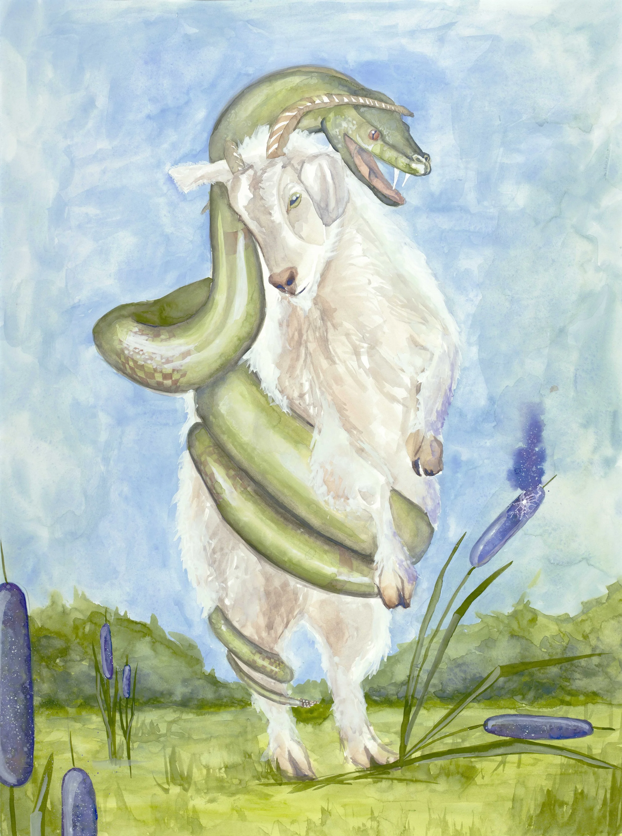 Beyond the Brush 24x18" Gouache on Hot Press Paper