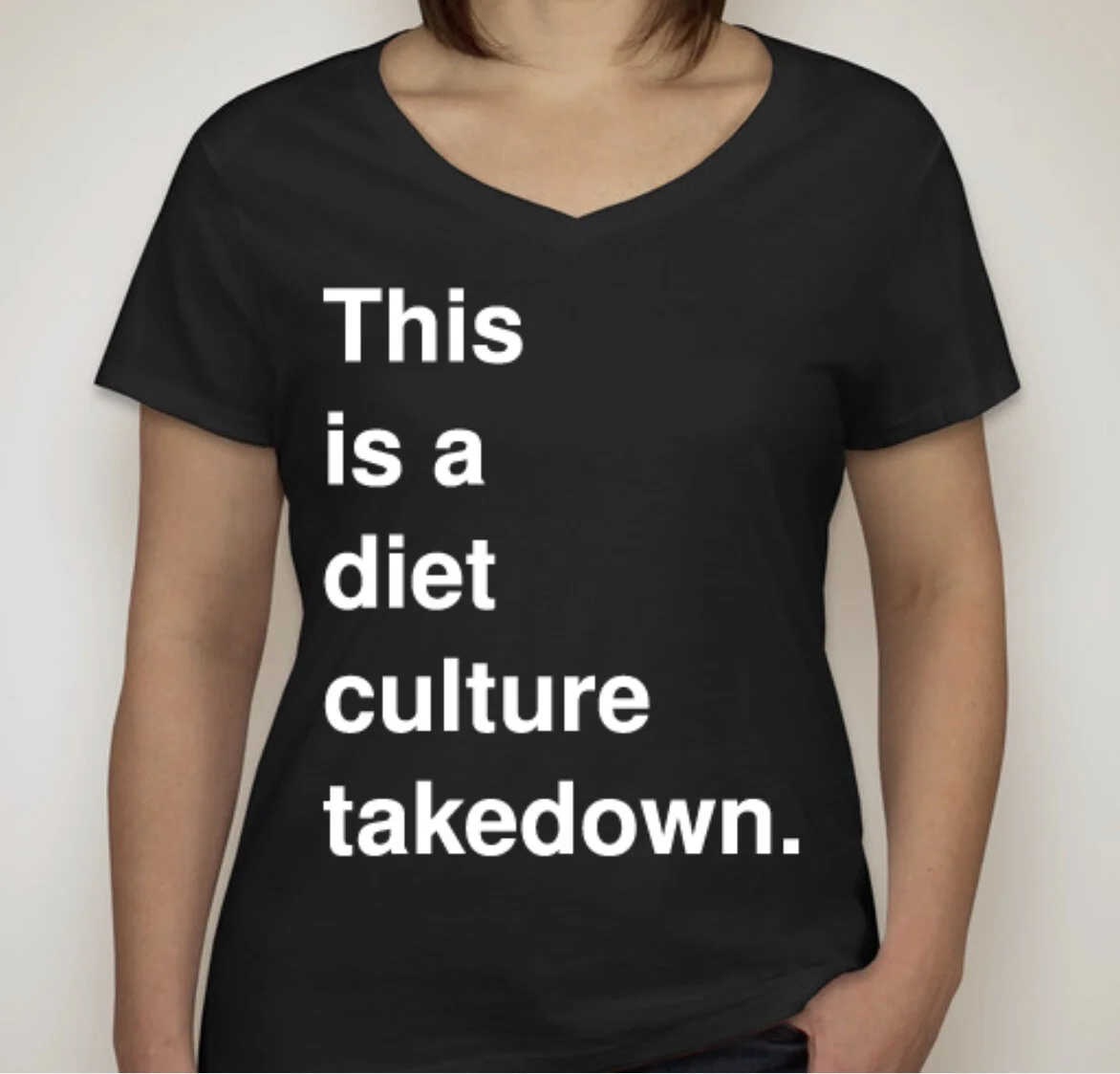 Diet Culture Takedown V-Neck T-shirt Size 3XL