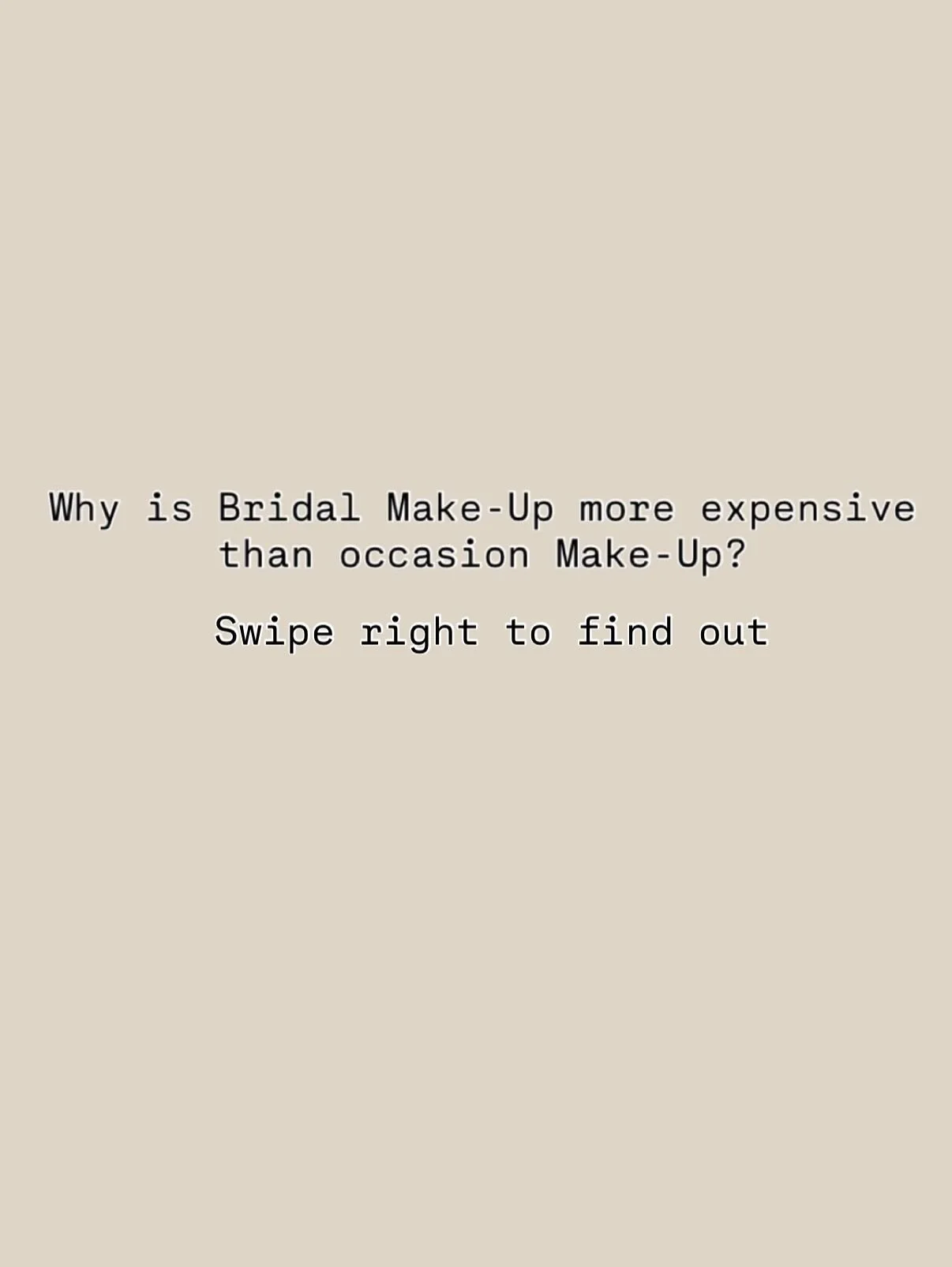 Swipe right to find out why Bridal Make-Up is more expensive than occasional Make-Up

#mua #bride #bridalmakeupartists #bridalmakeup