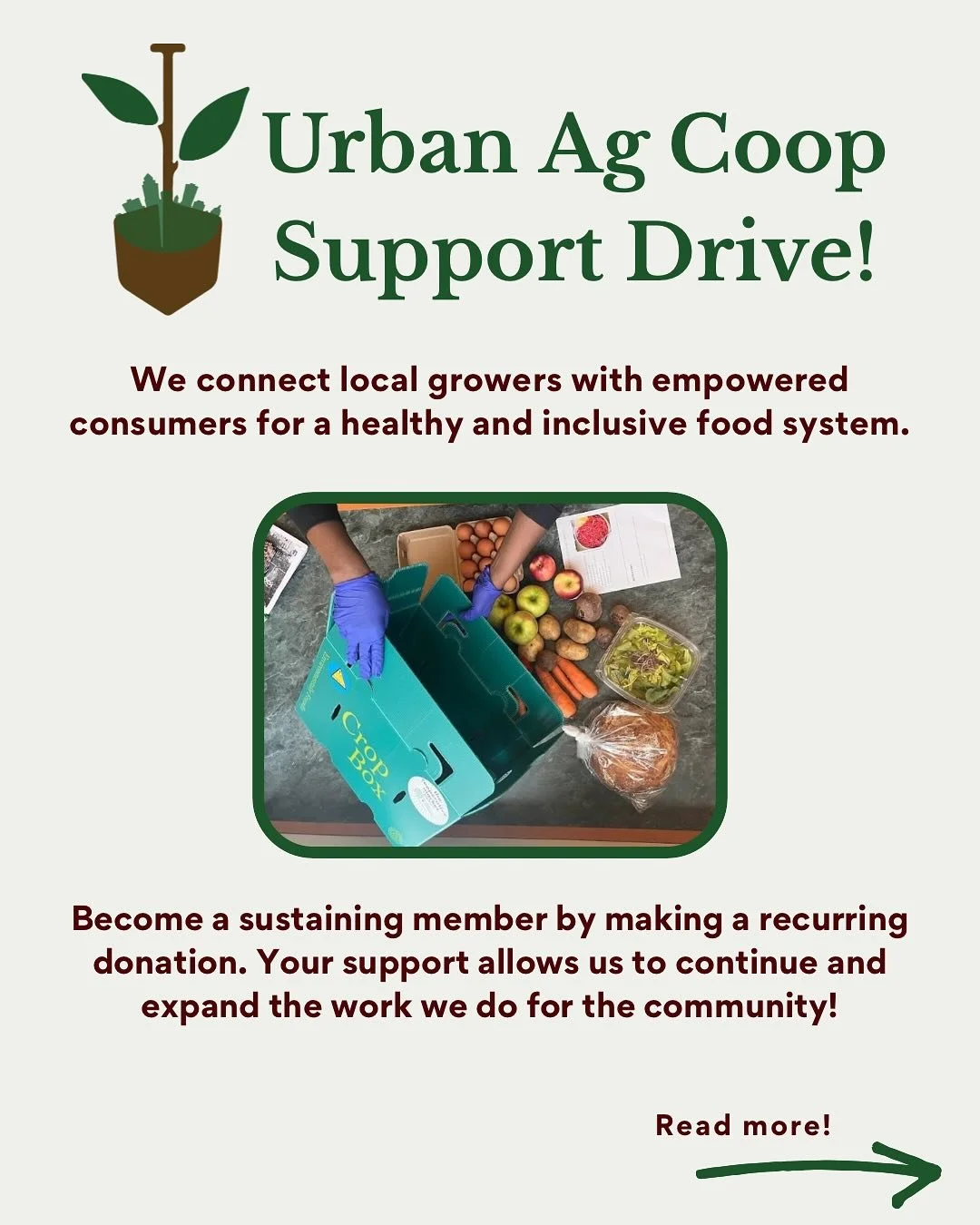 UAC&rsquo;s 2025 Support Drive Extended!
UAC exists to enhance the localized food system between underserved local food growers and consumers.
Do you want to support your local food system? A great way to do that is making a recurring financial contr