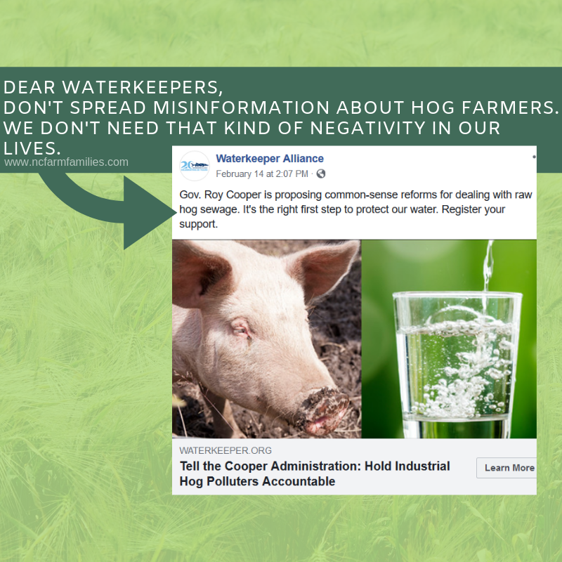 Waterkeepers up to their old tricks:Misleading the public about hog farmers