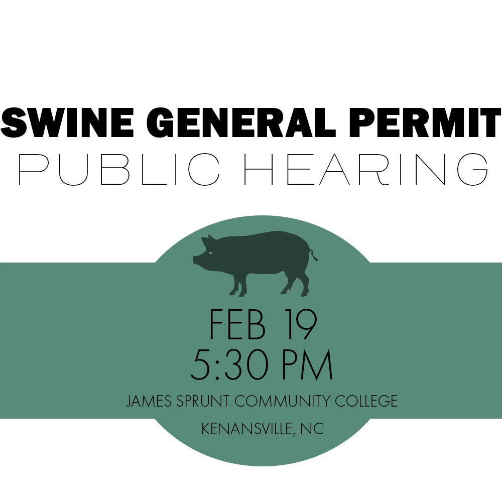 Make your voices heard: DEQ accepting comments on Swine General Permit, Public Hearing on Feb. 19