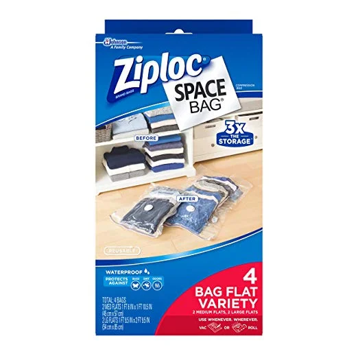 Ziploc Space Bag, Dual-Use Combo Pack, 4 Count (2 Medium Dual-Use Flat Bag, 2 Large Dual-Use Flat Bag.jpg