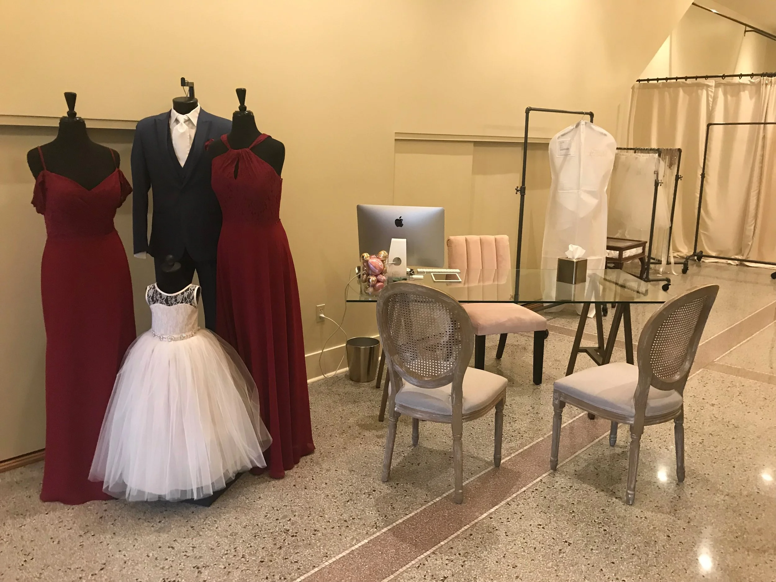 Checkout Area at Ellen’s Bridal & Dress Boutique in Wabash, Indiana