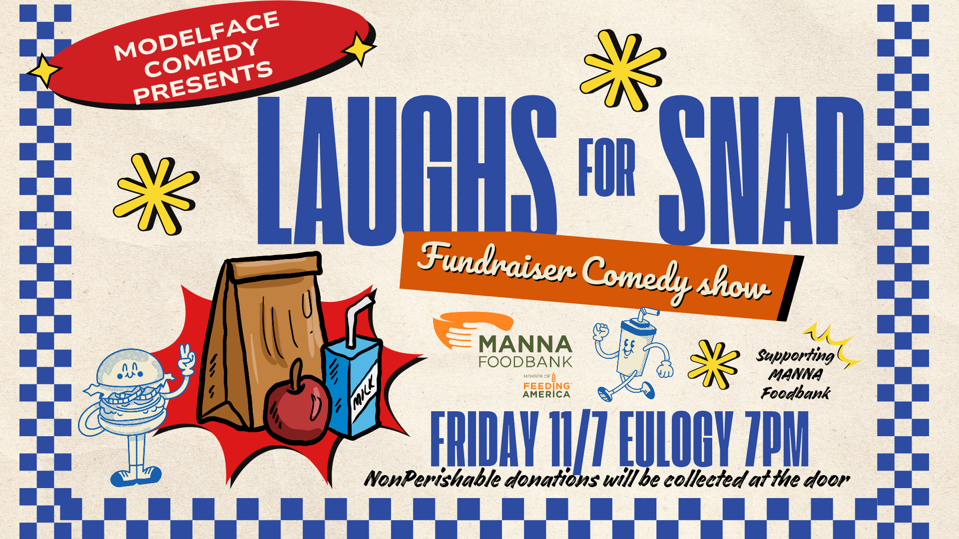 Laughs for SNAP, supporting MANNA Foodbank