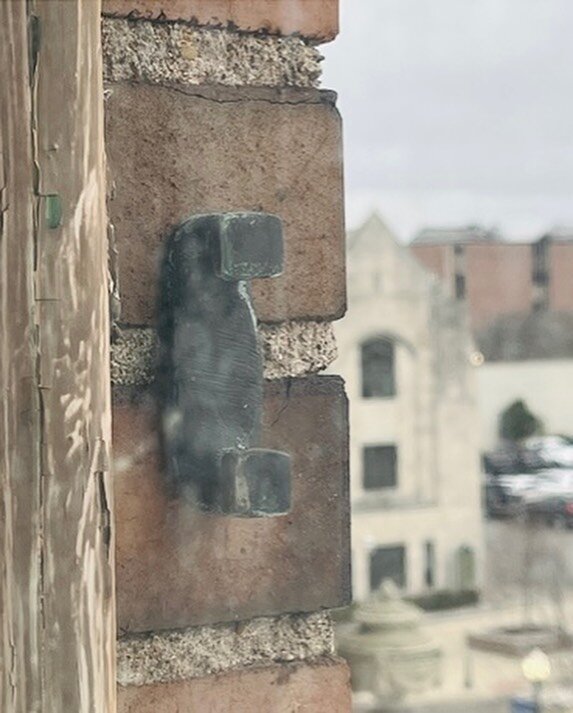 Curious little cleat, 10-stories up&hellip;. Old buildings alway have stories to tell.