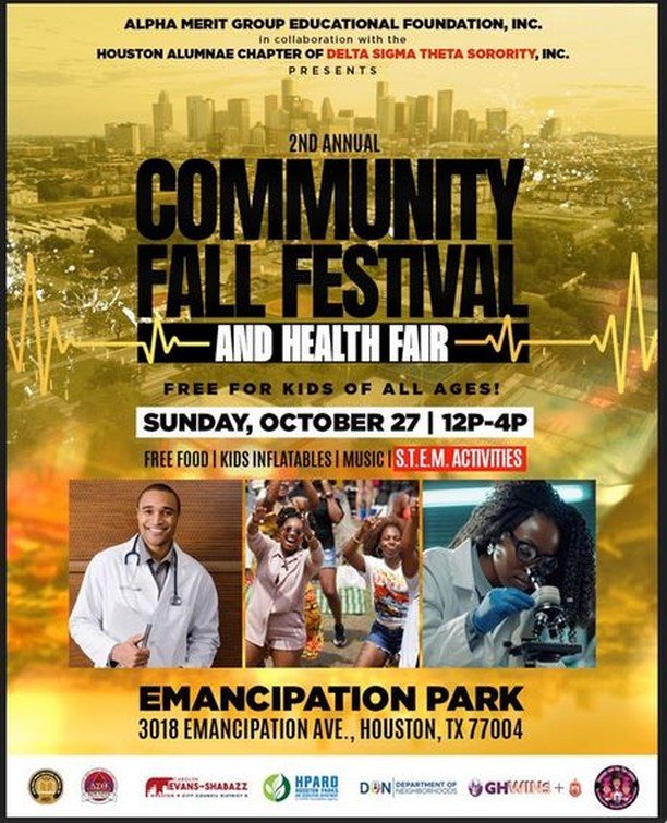 Repost from @districtdhoustontx 

-It's that time of the year again, and we're excited for the 2nd Annual Community Fall Festival &amp; Health Fair! 🍂🎉 This Sunday, October 27th, come join us from 12 PM to 4 PM at Emancipation Park for an afternoon
