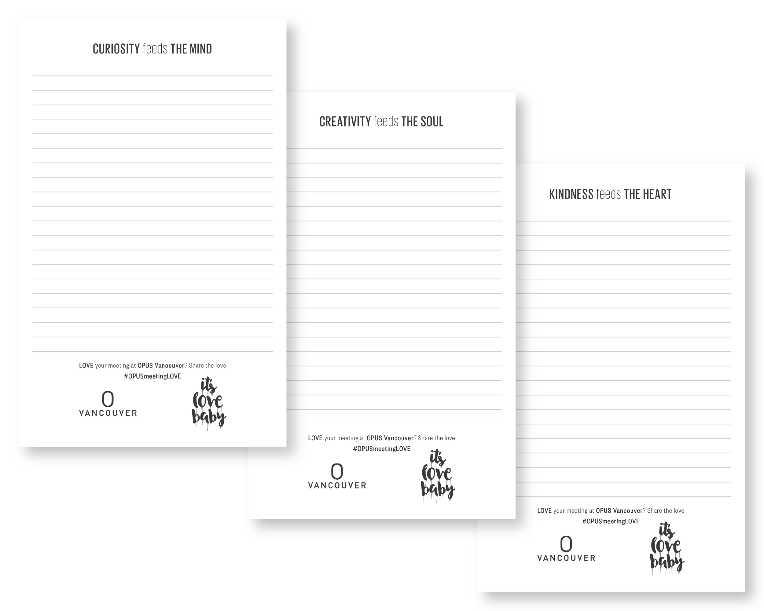 Note pads for each hotel room