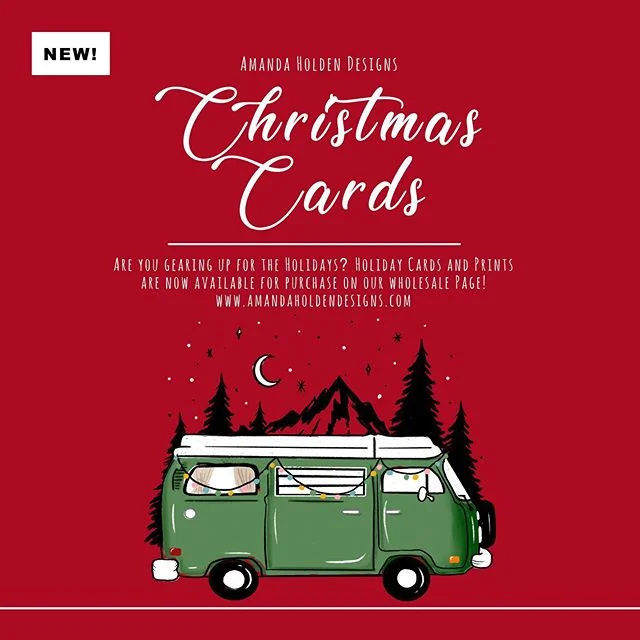 Lots of shops are gearing up for the holidays! We know just how hectic it can get as Christmas approaches, so we have made our new Christmas cards available for purchase for Shop Owners! Please DM if you&rsquo;re interested in carrying @amandaholdend