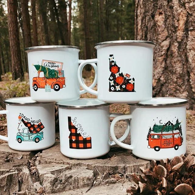Each mug is going for $20 each! Which one is your favorite? 
#amandaholdendesigns #idahomugs #idahocampermugs #christmascampermugs