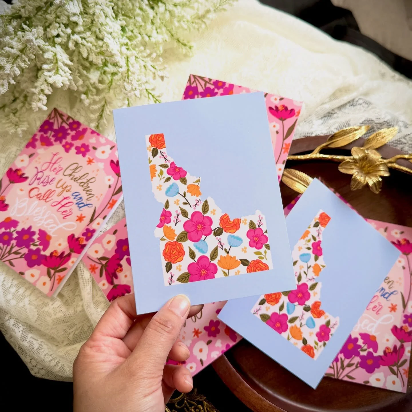 This Idaho card came out so pretty! 

Loving my new card stock. Stick around for my card designs! 

DM me for wholesale orders!