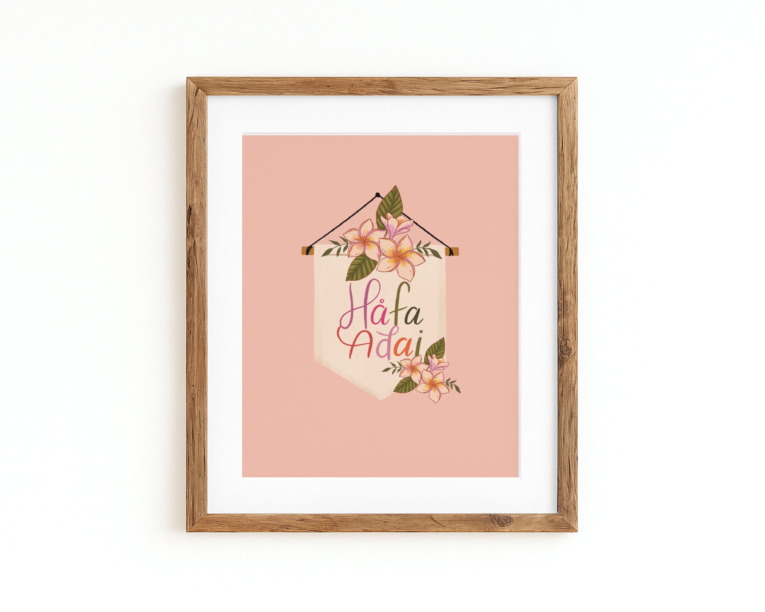 Hafa Adai Banner Design Art Print | 8x10