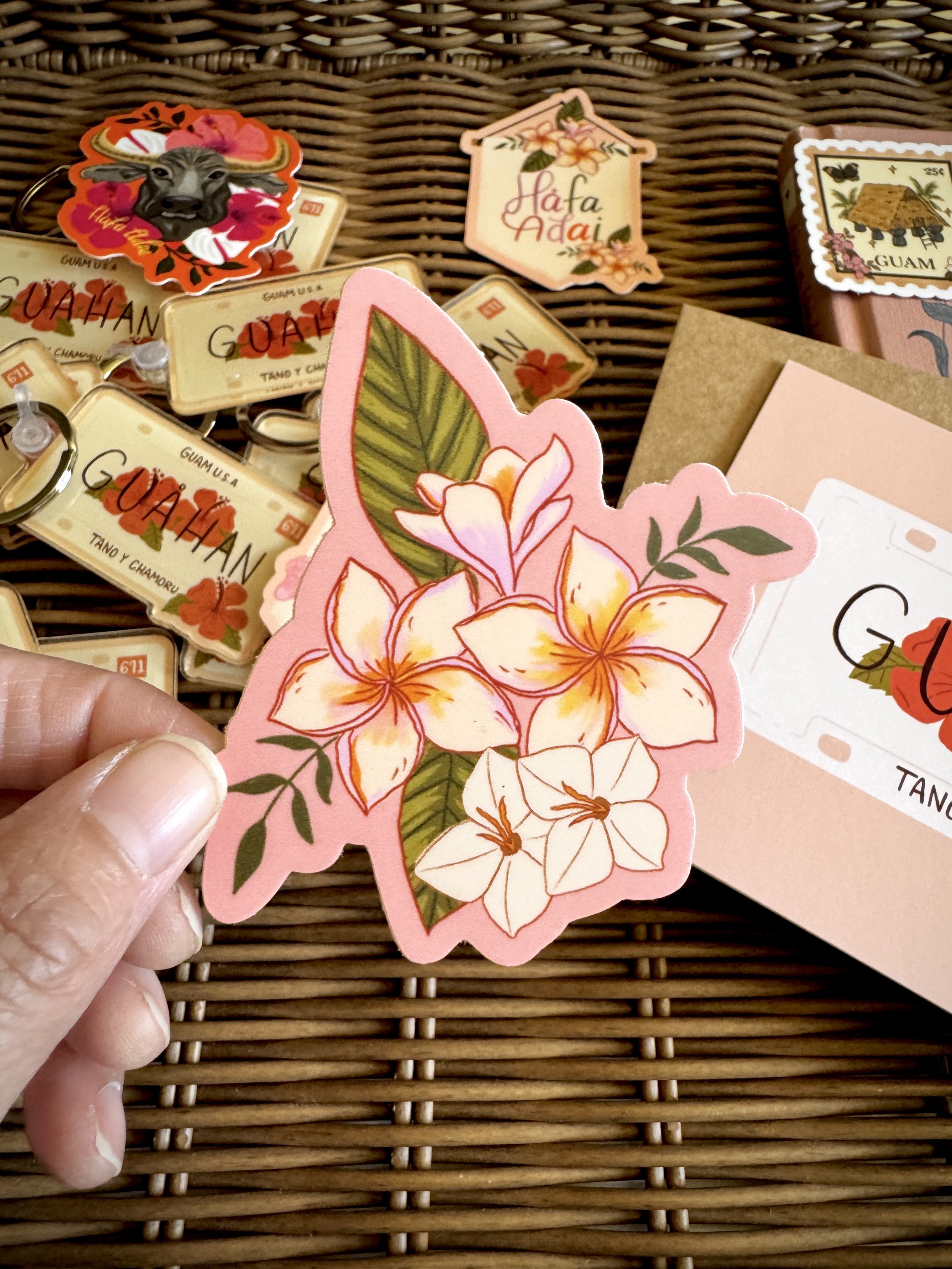 Plumeria Guasali Floral Sticker