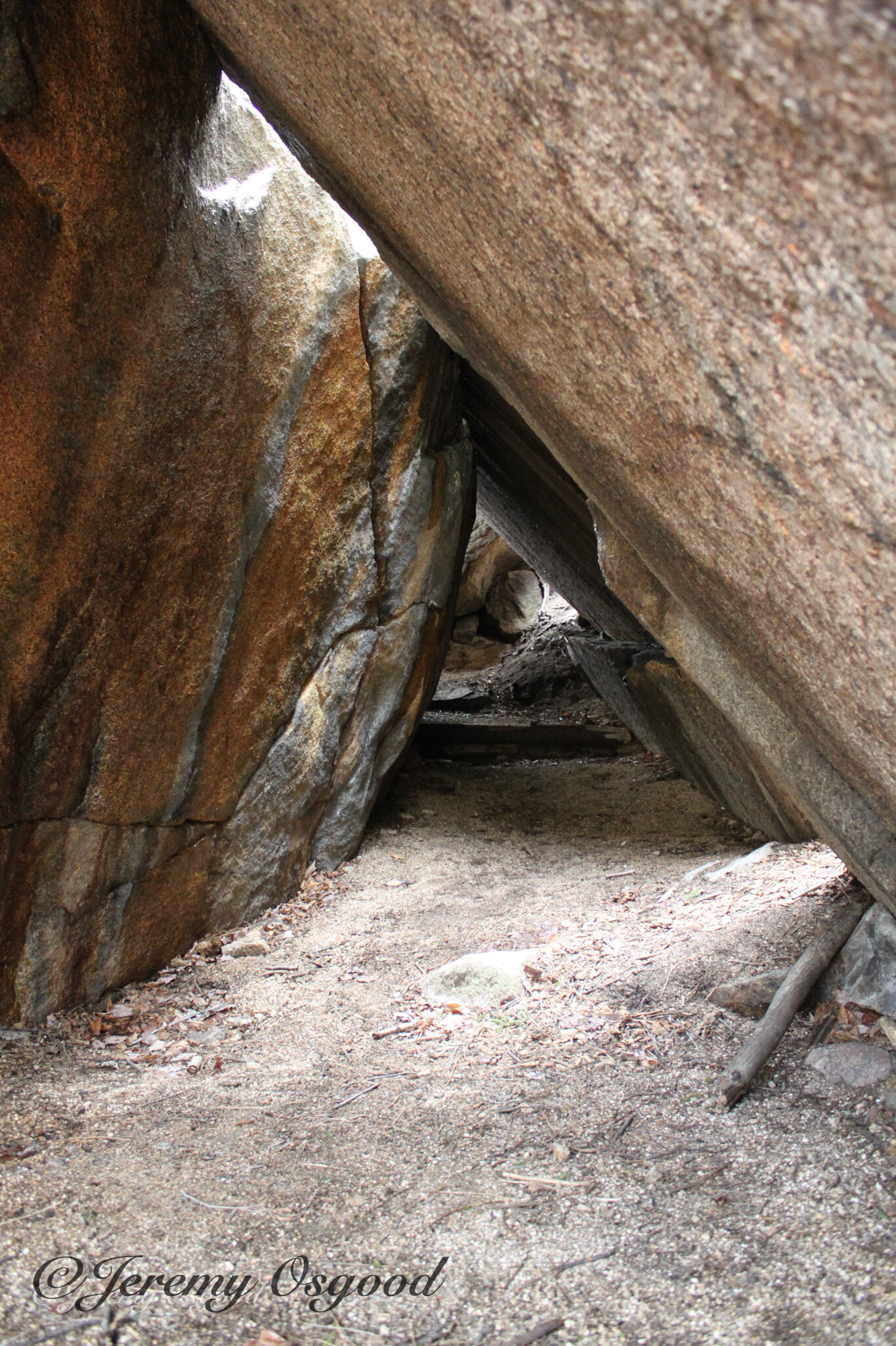 Big Rock Cave in the Sandwich Mountain Range. As Chocorua leaves to confront Atenah and the Mohawks at the Battle of Deer Run Ravine, his family retreats deep into the mountains and Big Rock Cave.