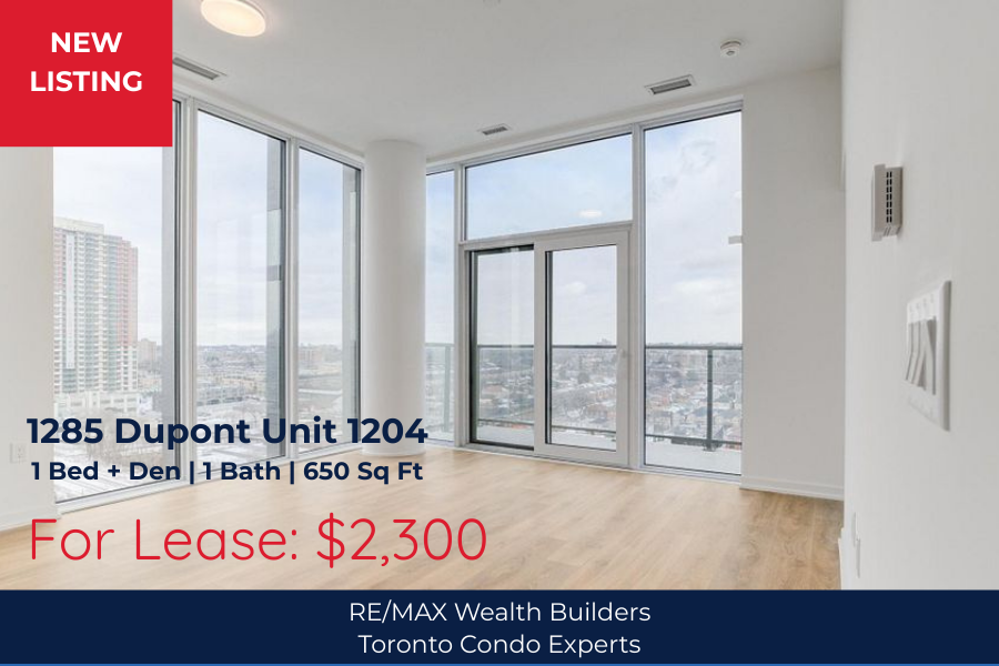 For Lease: 1285 Dupont Unit 1204 Toronto Ontario