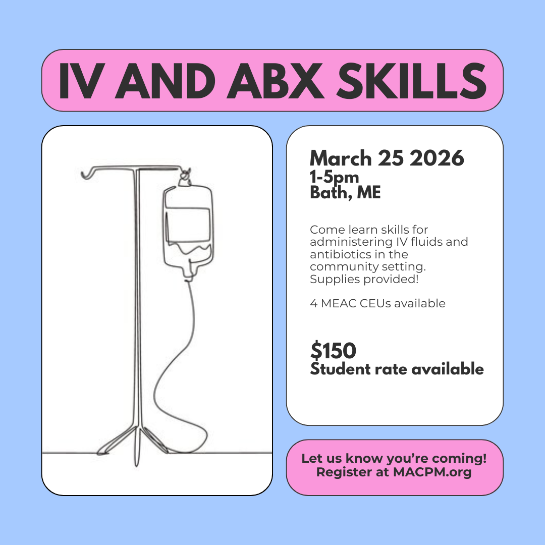 IV Access + Antibiotic Use for Out-of-Hospital Midwives (25 March, 1-5pm)