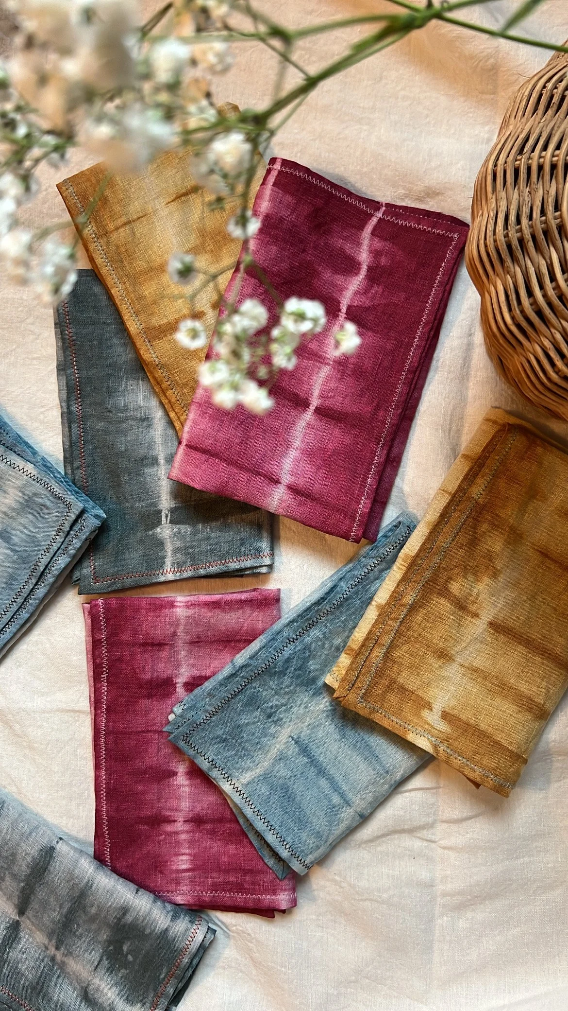 Hand-Dyed Linen Napkins - Set of Two