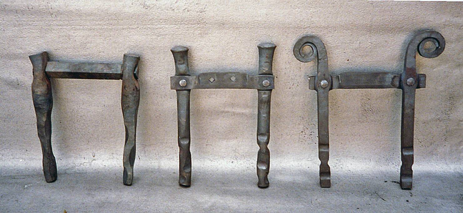Stainless steel boot scrapers.