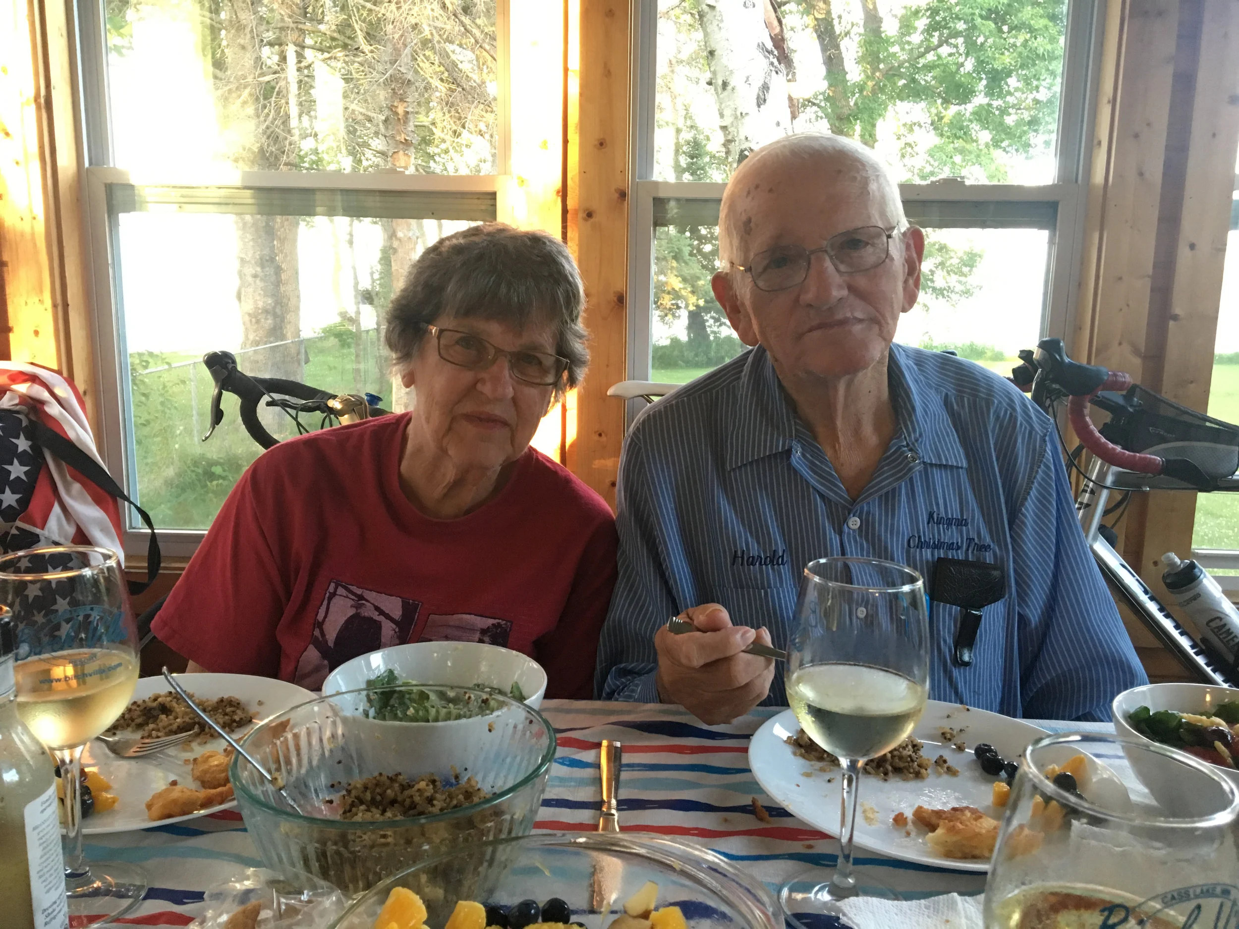 They don’t look thrilled, but they DID enjoy the dinner!