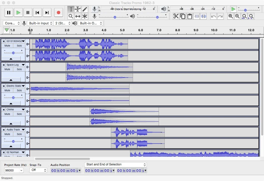 Audacity audio editor