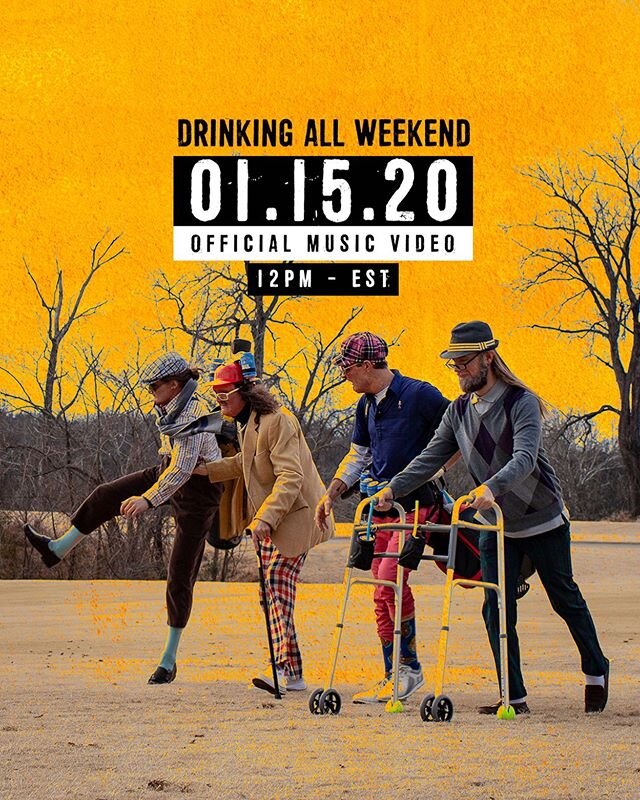 WHO&rsquo;S READY FOR THE NEW VIDEO?! The official &rdquo;Drinking All Weekend&rdquo; music video feat. @timhicksmusic drops tomorrow at 12 pm EST!

Link in bio to join the premiere on YouTube! 🤘🍻🏌️&zwj;♂️You don&rsquo;t want to miss this over the