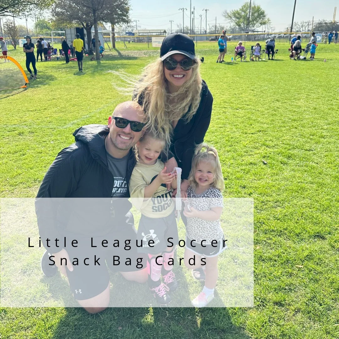Soccer Snack Bag Card