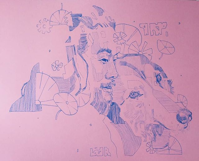 Morning sketch of @davidchoe based on a recent gram of his.
Fun fact coming across images of one of David's exhibitions many years ago was the spark of inspiration I needed to turn my back on graphic design and pursue art. I had never seen something 