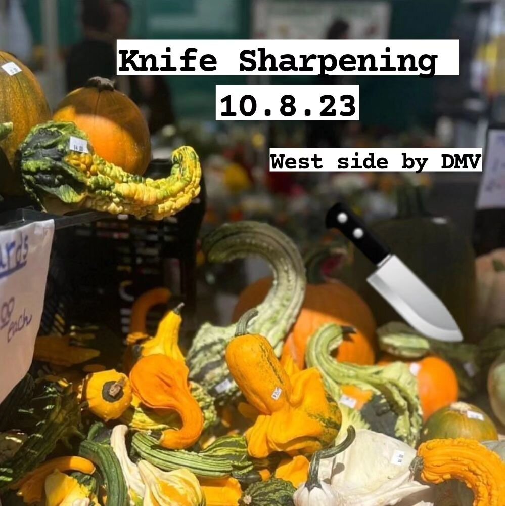 This SUNDAY (10.8.23) get your knives sharpened while you shop + stroll. 🔪🔪🔪

Perfect Edge Sharpening will be located by the west side by the DMV.

📸: @emily__abrams