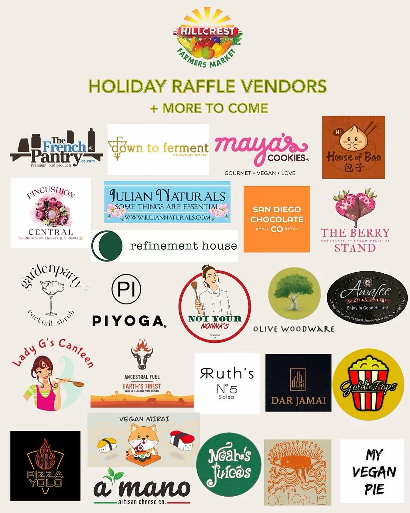 🎁✨ It&rsquo;s timmeeeeee to drop our Holiday Raffle Vendors! ✨🎁

We&rsquo;re so excited to share this quarter&rsquo;s amazing lineup of raffle vendors &mdash; each one contributing something special to our festive $500+ holiday basket! Thank you to
