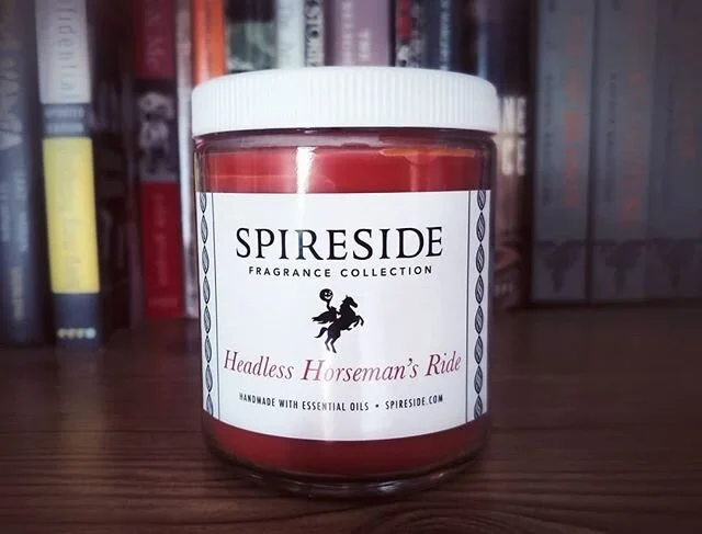 Shoutout to @spireside #candle - my spooky ass loves your #branding and #design. I want #fall all year round, and #sleepyhollow is one of my favorite #stories ever. 
During this turbulent time, if you can afford to, #shopsmall. Everyone is feeling th