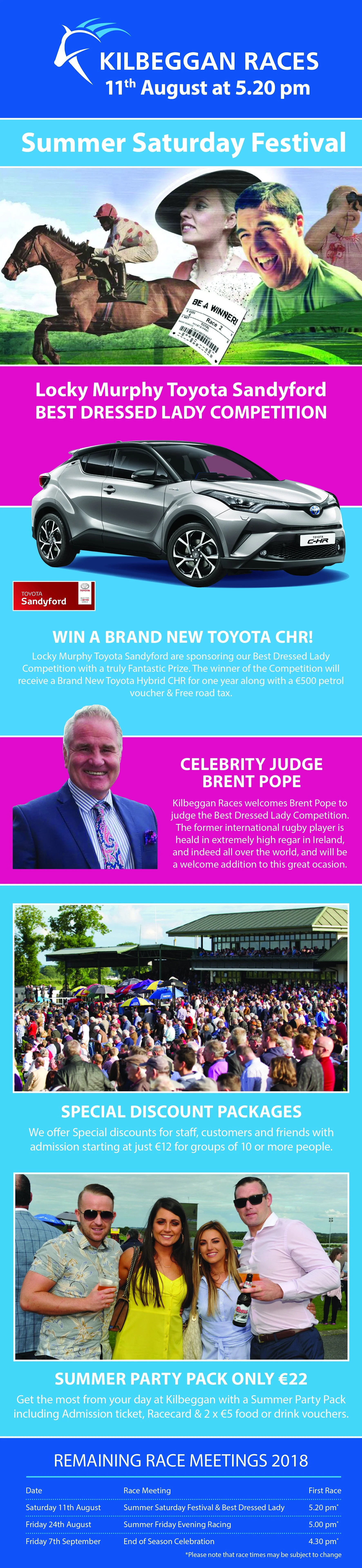 An e-zine which I created for Kilbeggan Racecourse which was used to advertise one of the Summer Race meetings.