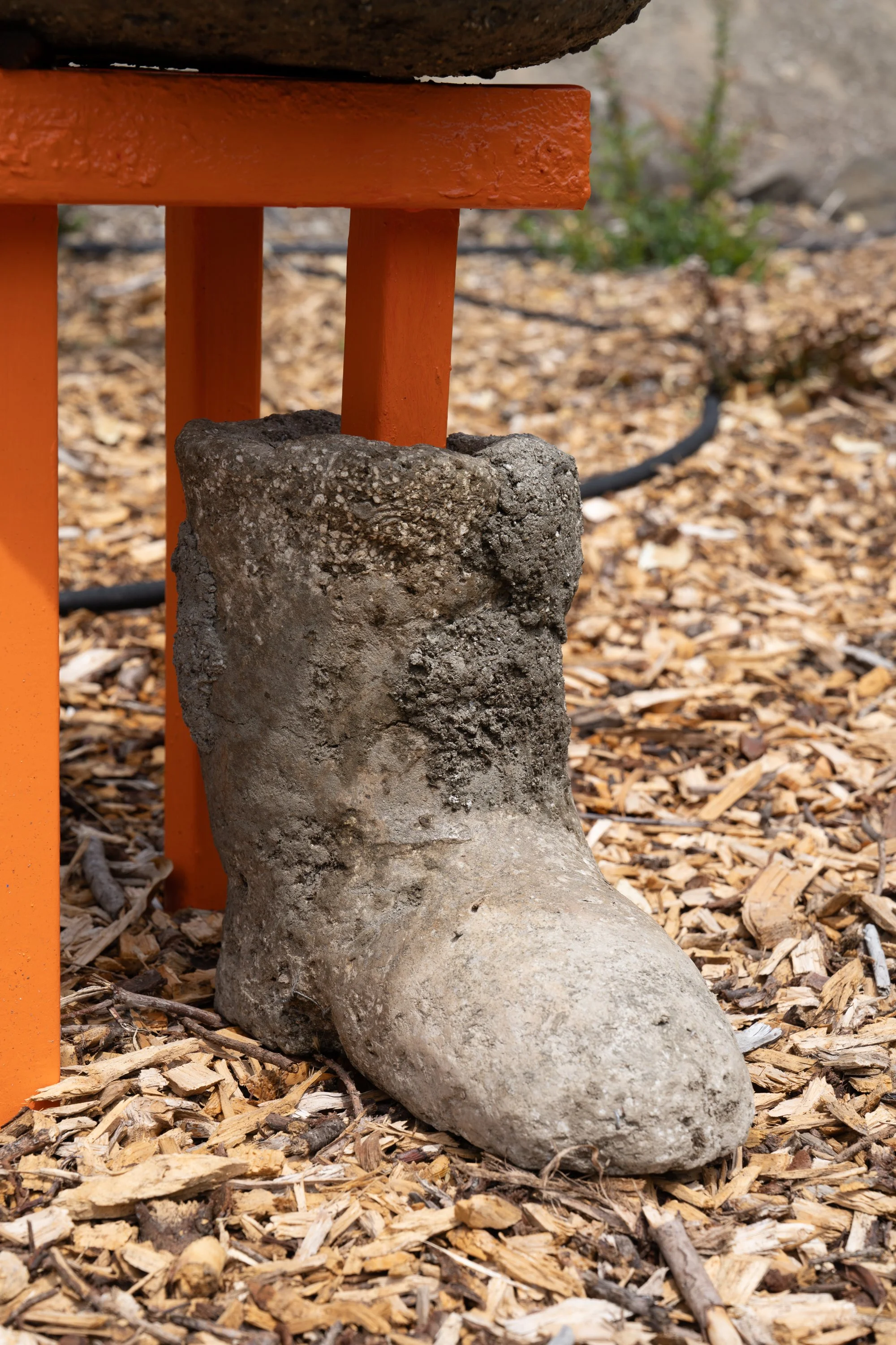 A hypertufa boot.