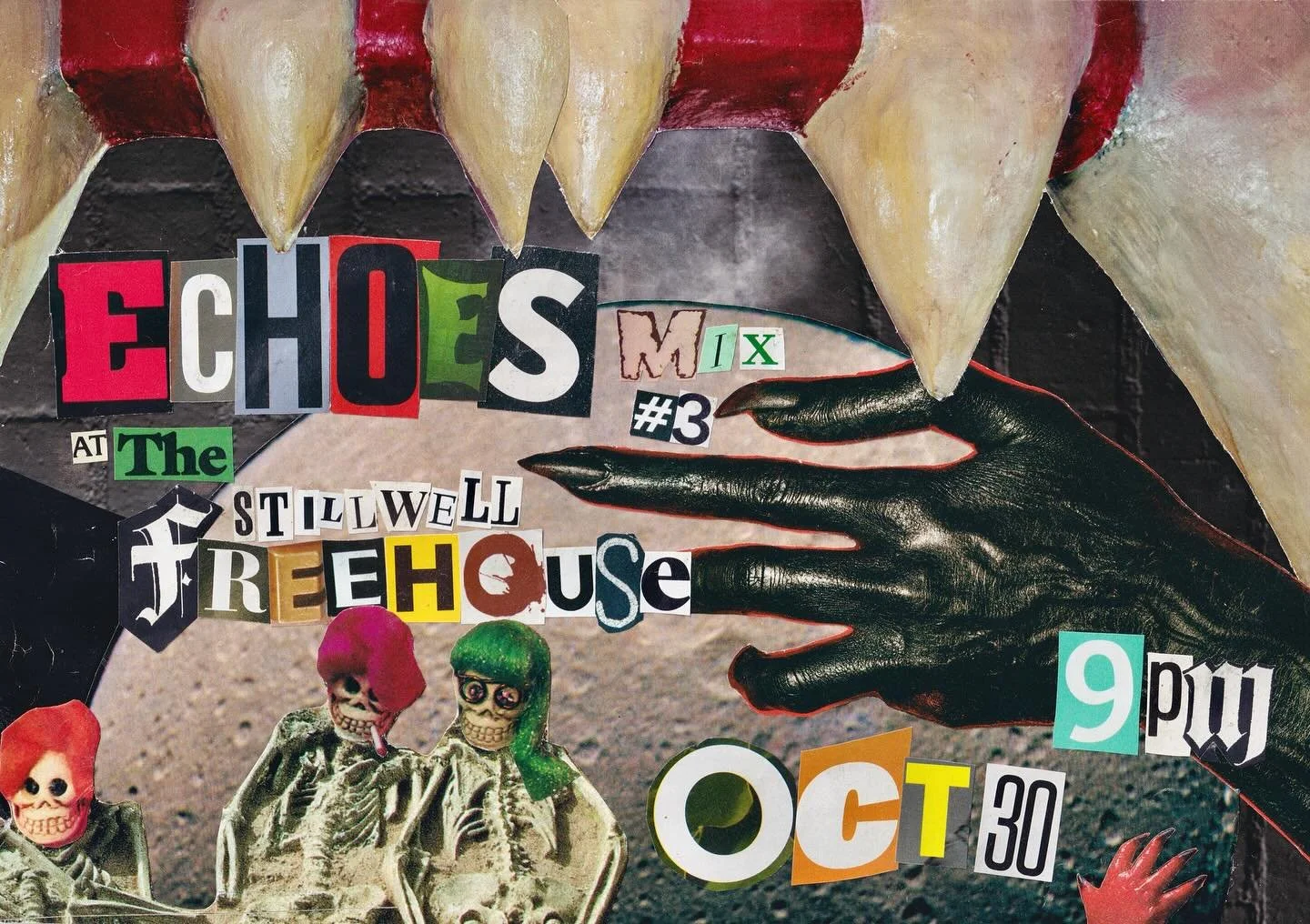 ECHOES Mix #3! 💀👻🎃 ‘Is This Halloween?’
Our monthly vinyl night hosted by @cavedasey @pclarem & @motorkim reanimates next week! 🪦
Always a killer vibe so come through, hang out, and murder a couple of pints! 🍺👹🍺