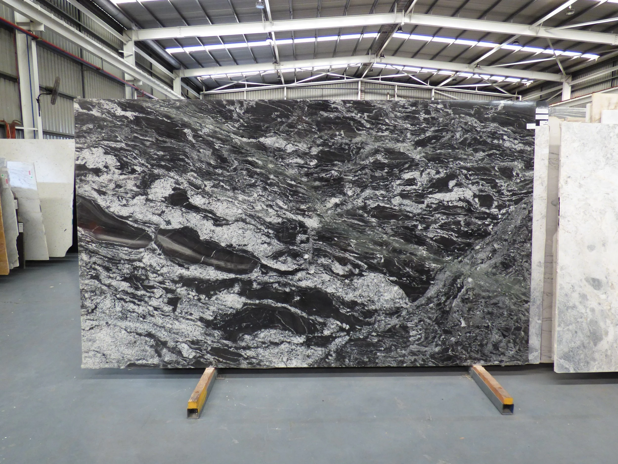 A slab of Black Forest 30mm polished &amp; honed BF-0224 BL:13511