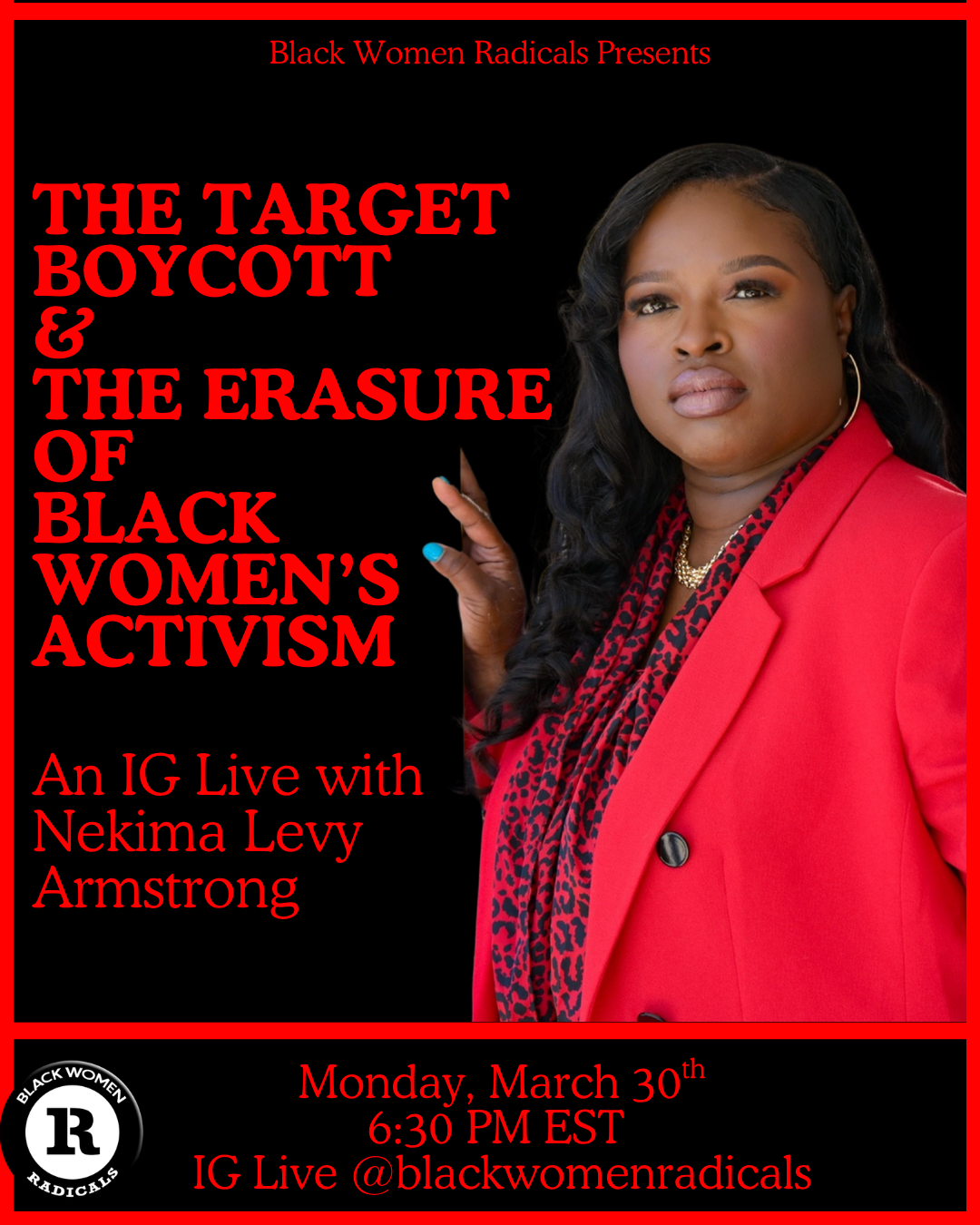 Upcoming Event: The National Target Boycott &amp; The Erasure of Black Women’s Activism: An IG Live with Nekima Levy Armstrong