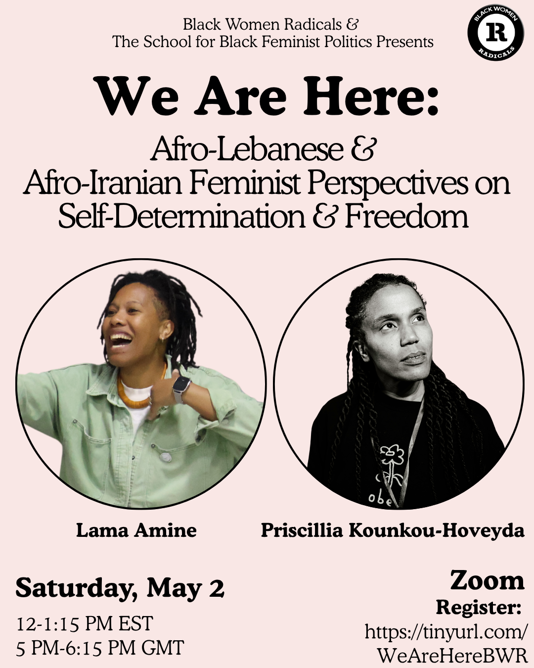 Upcoming Event: We Are Here-Afro-Lebanese &amp; Afro-Iranian Feminist Perspectives on Self-Determination &amp; Freedom
