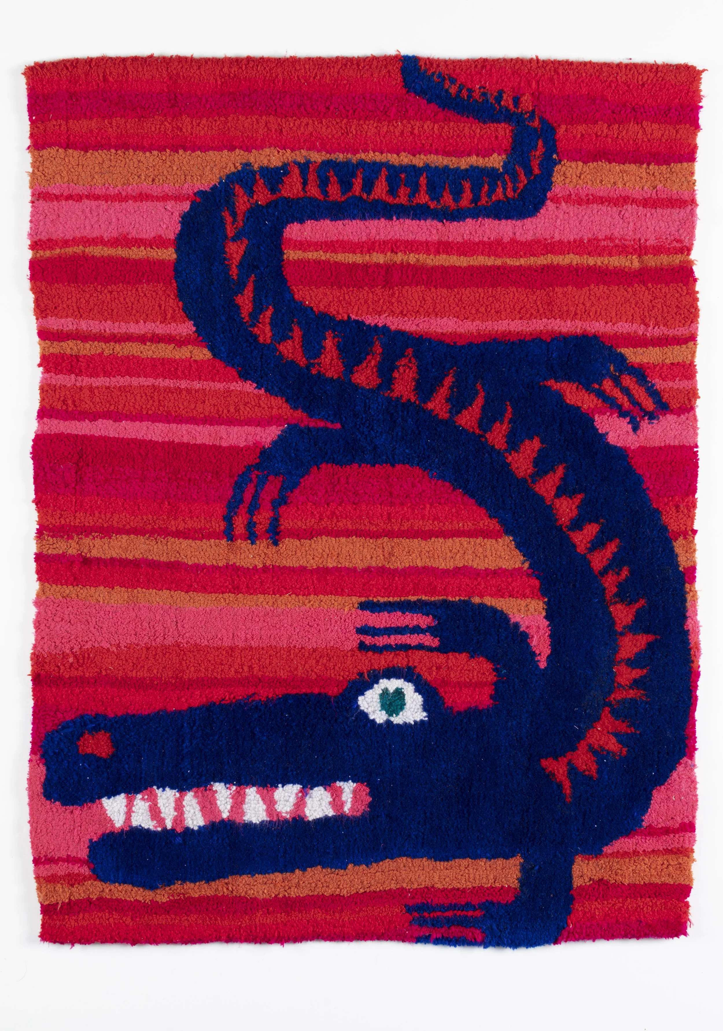  Crocodile, 1100 × 850mm, acrylic wool 