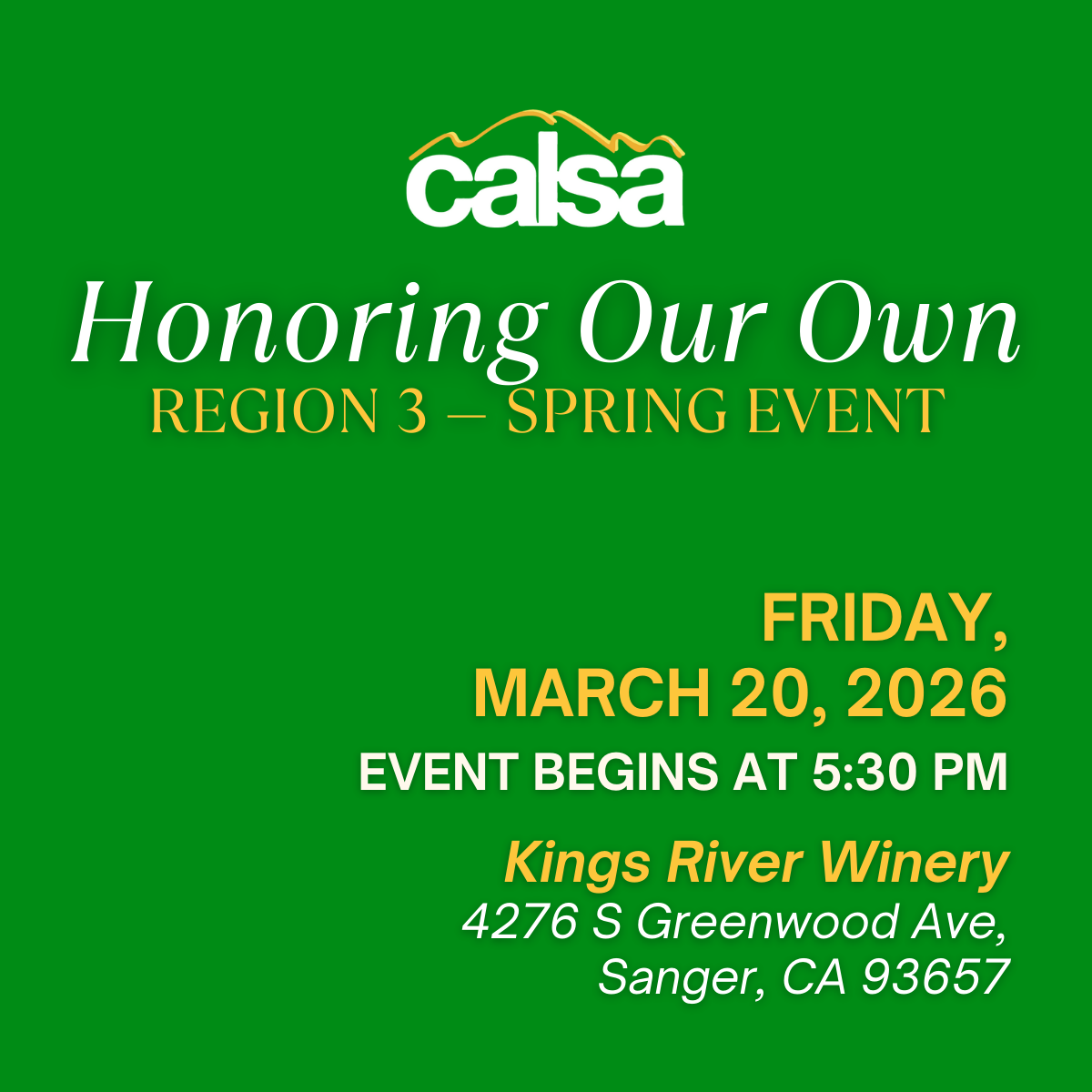 REGION 3 — SPRING EVENT