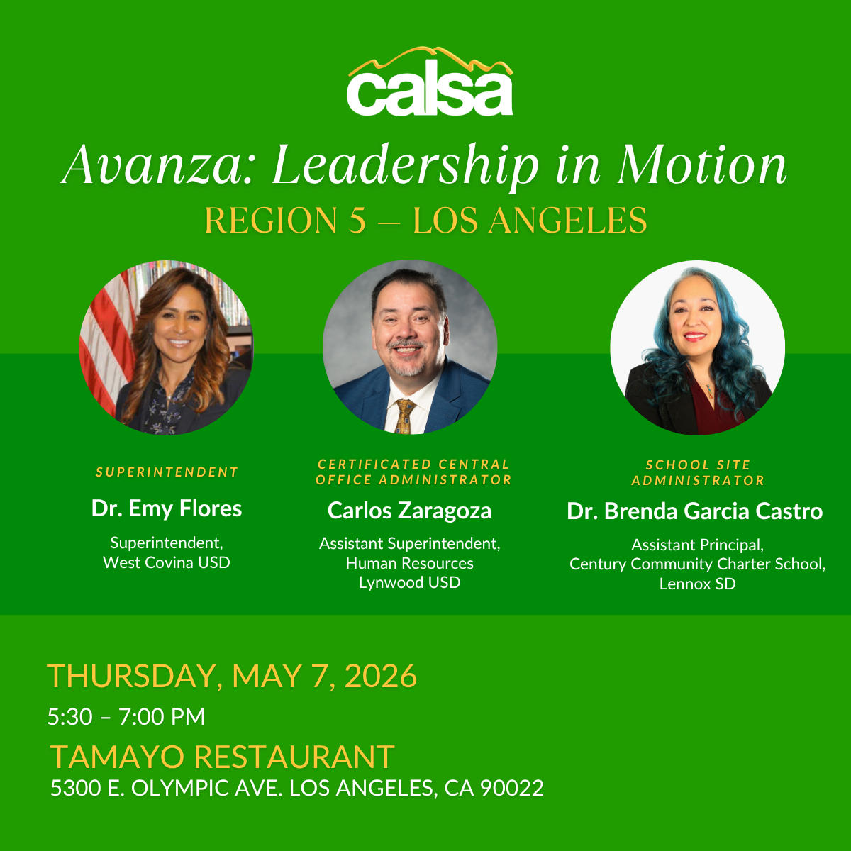 Avanza: Leadership in Motion, Region 5 — Los Angeles