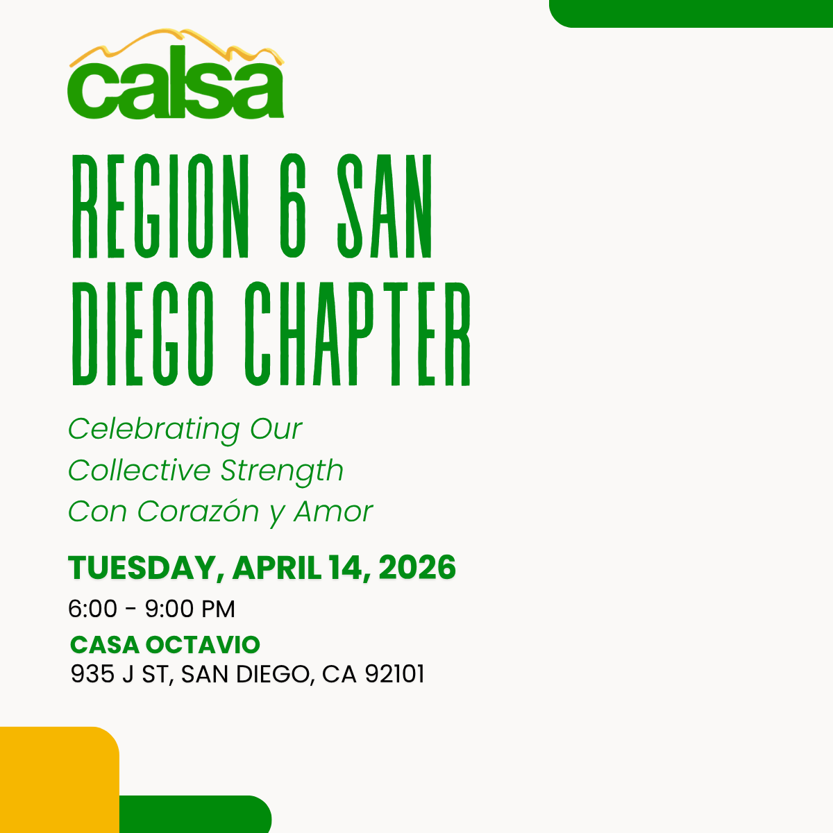 REGION 6 San Diego Chapter: Celebrating Our Collective Strength Con Corazon y Amor