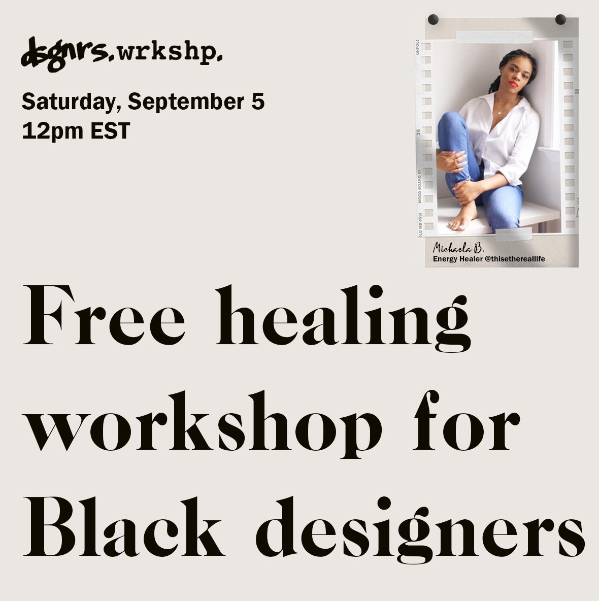  Being creative right now is challenging AF. As a response to our Self Care x DSGN link up (and the times, honestly) we're hosting a FREE collective healing workshop for Black  makers*  in design on Saturday, September 5th @ 12pm!    This workshop is