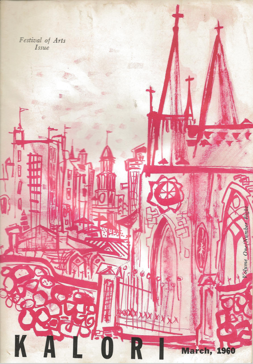 KALORI | Volume 1 No 8 1960 | Festival of Arts Issue | Cover design by Brian Seidel